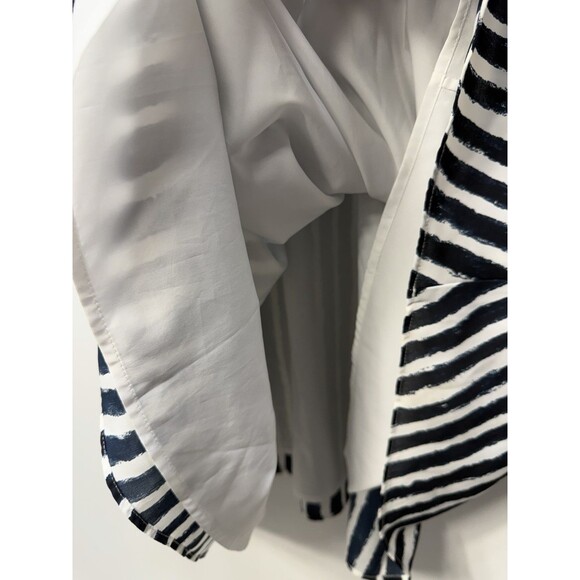 Armani Exchange Women's Wrap Visitar › Stripe Printed Maxi Dress V Neck 10 - Picture 8 of 16